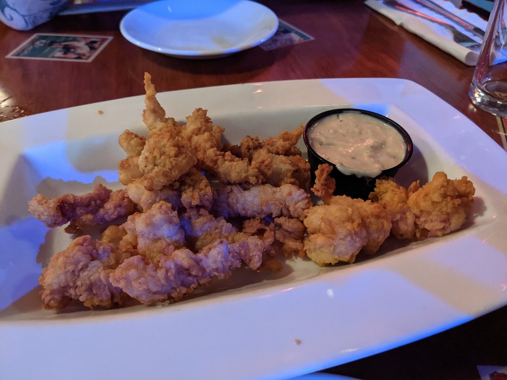 Fried alligator